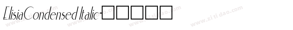 ElisiaCondensed Italic字体转换